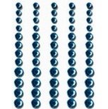 Половинки кристаллов на клеевой основе Queen & Co - Rhinestones Baby Blue, 60 штук
