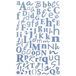 Наклейки - Alphabet Glitter Stickers - Dusky Blue,170 шт