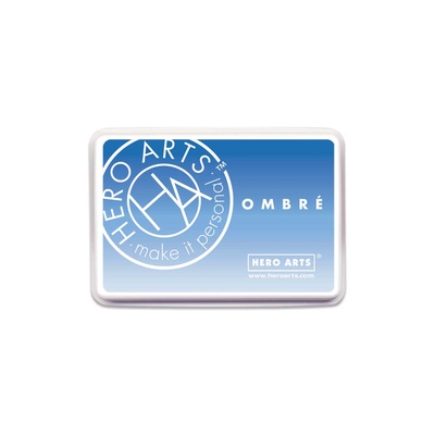 Чернила для штампинга от Hero Arts - Ombre Soft Sky to Indigo, цвет сине-голубой