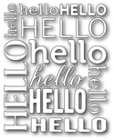 Нож для вырубки от Poppystamps - Hello Background