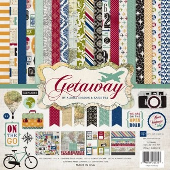 Набор бумаги для скрапбукинга от Echo Park - Getaway, 30х30 см