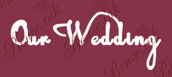 Чипборд от Вензелик - Надпись "Our wedding", размер:  80x205  мм