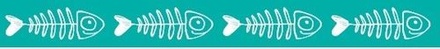 Бумажный скотч с принтом от Scrapberry's - Басик & Ко - Рыбки 4,ширина 15 мм, длина 8 м