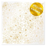 Лист кальки (веллум) с фольгированием Golden Pion, ТМ Фабрика Декора