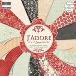 Набор бумаги для скрапбукинга First Edition - J’adore, 16 листов, размер 30х30 см