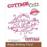 Лезвие CottageCutz - Elites Die - Happy Birthday Floral