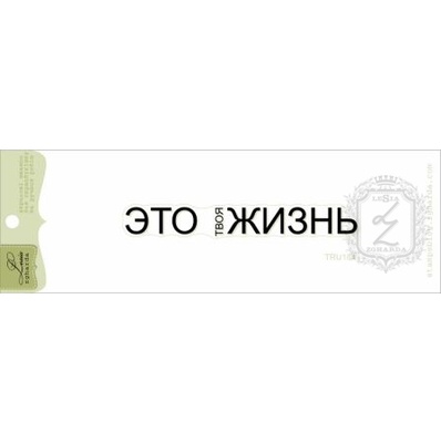 Акриловый штамп Lesia Zgharda TRU184 Это твоя жизнь, размер 7,8х1 см.