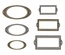 Набор металлических рамочек Tim Holtz - Idea-Ology Metal Label Frames, 6 штук, рамки