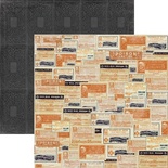 Лист скрапбумаги My Mind's Eye Labels, 30х30 см, двусторонняя