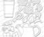 Набір ножів та штампів від Impression Obsession - Hydrangea Blooms - CL739 + DIE494-YY - Гортензія