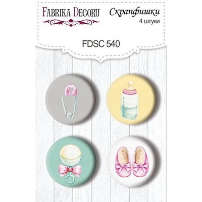 Скрапфишки набор 4шт My cute Baby elephant girl 540, ТМ Фабрика Декора