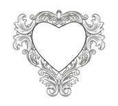Акриловый штамп SV013 Сердце, размер 4,5*4,2 см