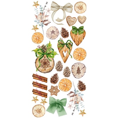 Набір паперу для скрапбукінгу Lemoncraft - Natural Christmas, 15.2х30.5 см, елементи для вирізання