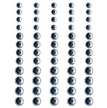 Половинки кристаллов на клеевой основе Queen & Co - Rhinestones Snowflake, 60 штук