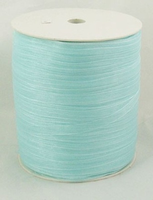 Ленточка из органзы LightCyan, 6мм, цвет голубой, 5 м