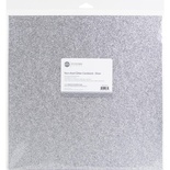 Глиттерный лист ETC Papers Non-Shed Glitter Cardstock, 30,5x30,5 см, цвет серебро, 1 шт.