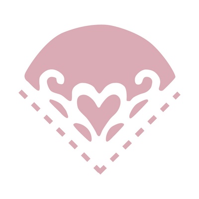 Дірокол кутовий 2.5 см Heart, TM dpCraft (Dalprint)
