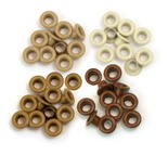 Люверси - WeRM - Aluminum Brown, 60 штук, 4 відтінки коричневого
