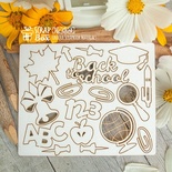 Чипборд ScrapBox - набор Школьный малый Hc-004