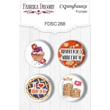 Набор скрапфишек Soul Kitchen, ТМ Фабрика Декора, 4шт набор № 268
