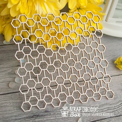 Чипборд ScrapBox - соты Hb-024