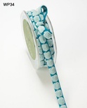 Лента CHENILLE/CENTER DOT, цвет TURQUOISE/AQUA, ширина 9,5мм, длина 90см