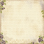 Двусторонний лист бумаги для скрапбукинга от Maja Design - Fika - Björnbärskakor, 30x30 см,