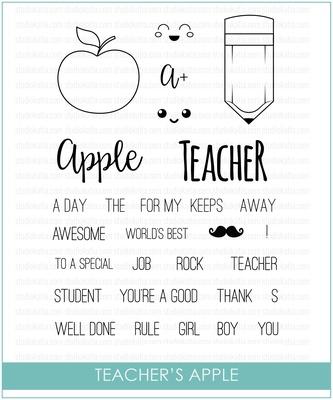 Штампы от Studio Katia - Teacher's Apple, STKS002