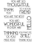 Штампы от Poppystamps - Art Deco You Are Wonderful clear stamp set