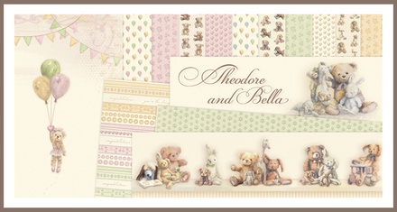 Набор двусторонней бумаги от Pion Design - Theodore and Bella -  30х30см, 26 листов