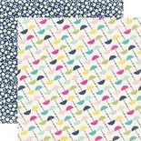 Лист скрапбумаги от Echo Park - Umbrella, 30х30 см