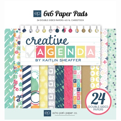 Набор двусторонней скрапбумаги от Echo Park - Creative Agenda, 15х15см, 24 листа