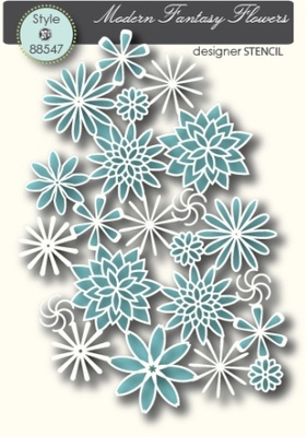 Маска от Memory Box -  STENCILS- Fantasy Flowers