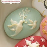 Украшение Webster's Pages - Bird Cameos Blue, цвет голубой, 1 штука
