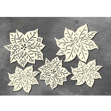 Набор чипбордов Winter botanical diary 758, 10х15 см, цвет молочный, ТМ Фабрика Декора