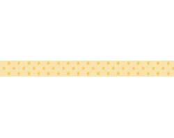 Лента в горошек BoBunny - Mellow Yellow Double Dot, ширина 1 см, длина 90 см