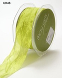 Шебби-лента SILKY/CRUSH, цвет PARROT GREEN, ширина 38 мм, длина 90 см