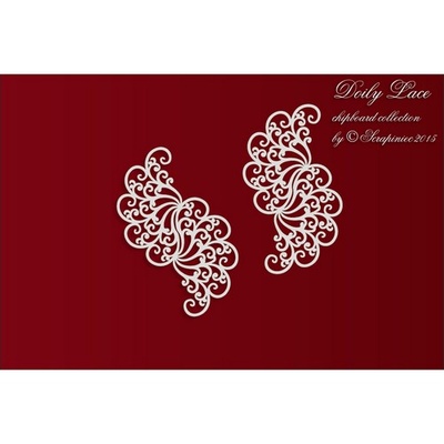 Чипборд Scrapiniec - Doily Lace - Кружевные бордюры 01