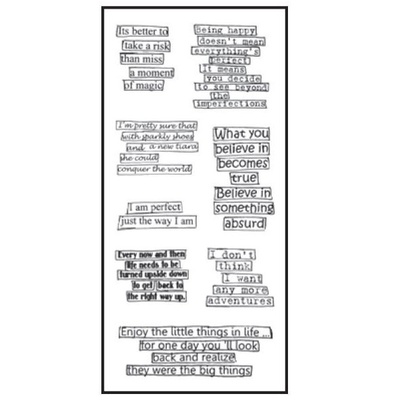 Акриловый штамп Ranger - Dyan Reaveley - Dylusions - Clear Stamps - Clearly Quotes