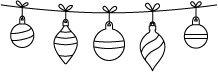 Штамп от Poppystamps -  String of Ornaments  
