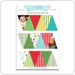 Бумажные украшения - Рождественские флажки "Christmas Wishlist Mini Bunting Flags", цвета: яркие, 36 шт.