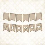 Чипборд Blue Fern Studios - Party Flags