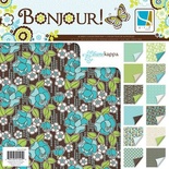 Набор скрапбумаги GCD Studios - Bonjour Collection, 12 двусторонних листов, размер 30х30 см