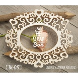 Чипборд ScrapBox - Рамка кружевная с цветами и сердечками