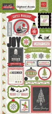 Высечки из чипборда от Echo Park - Tis the Season Chipboard
