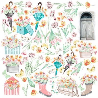 Лист с картинками для вырезания Scent of spring, ТМ Фабрика Декора
