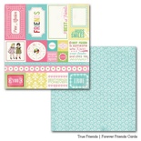 Лист двусторонней скрапбумаги Carta Bella True Friends - Forever Friends Cards, 30х30 см