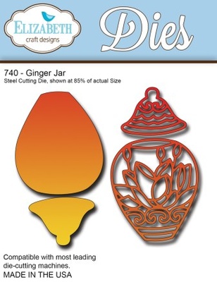 Нож  от   Elizabeth  Craft  Designs  - New  Ginger  Jar  ,  4  элемента.