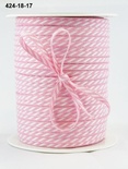 Лента Solid/Diagonal Stripes, цвет розовый/белый, ширина 3 мм, длина 90 см
