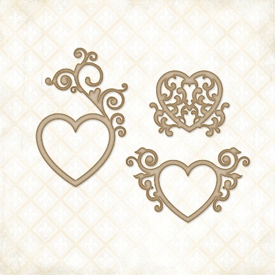 Чипборд Blue Fern Studios - Flourish Hearts